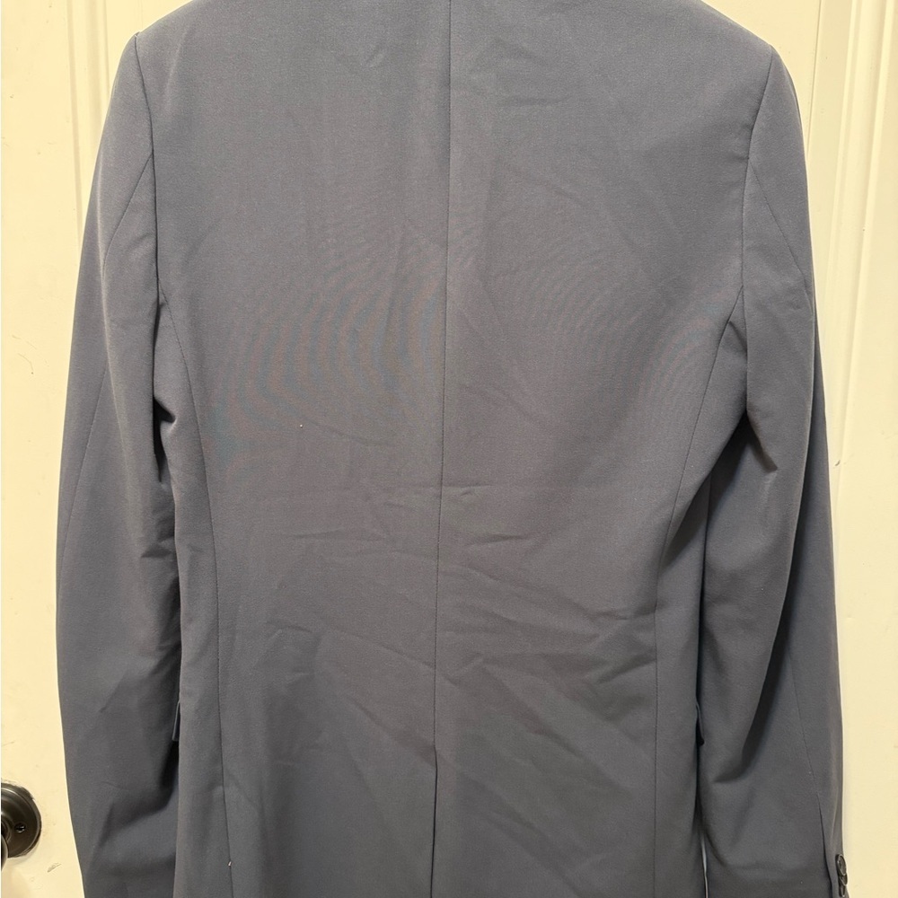 ASOS Design Gray Sport Coat Classic Cut Structured Shoulders - Picture 3 of 5